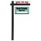 6ft UPVC Real Estate Signpost with 36" Arm Steel Power Stake, No-Dig Installation